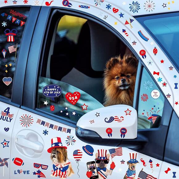 90 pcs Pets Patriotic Party Supplies USA 4th of July Decorations Stickers Decals - Picture 7 of 12